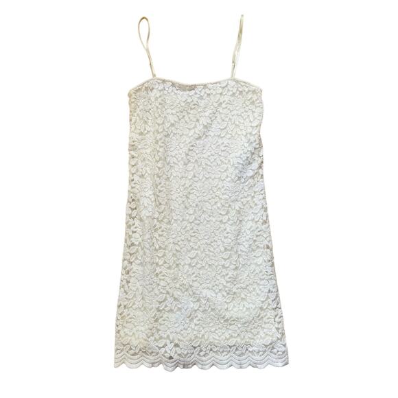 ZARA Lace Mini Dress Bodycon Cream Women’s Size Medium - Picture 3 of 6